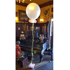 Vloer decoratie 60 cm heliumballon incl. verlichting