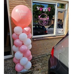 Pilaar 2 meter incl. topballon met eigen tekst Pilaar 2 meter incl. topballon met eigen tekst
