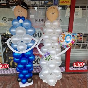 Ballonpilaar Bruid & Bruidegom