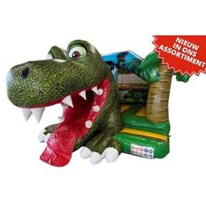 Springkussen Midi mega dino Glijbaan