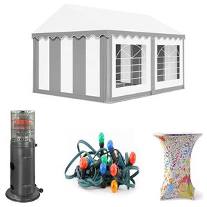 Actie pakket 3 x 4 luxe pvc partytent Actie pakket 3 x 4 luxe pvc partytent